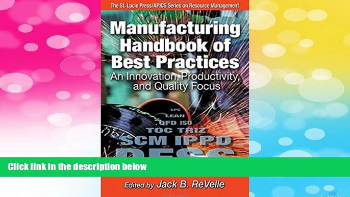 READ FREE FULL  Manufacturing Handbook of Best Practices: An Innovation, Productivity, and