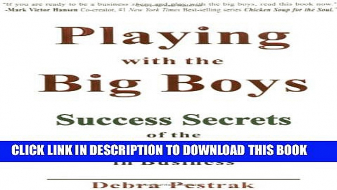 [Read] Playing with the Big Boys Free Books