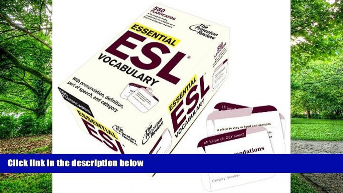 Big Deals  Essential ESL Vocabulary (Flashcards) (College Test Preparation)  Best Seller Books