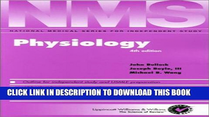 New Book NMS Physiology (National Medical Series for Independent Study)