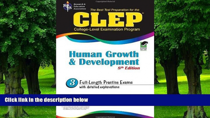 Big Deals  CLEP Human Growth and Development 8th Ed. (CLEP Test Preparation)  Best Seller Books