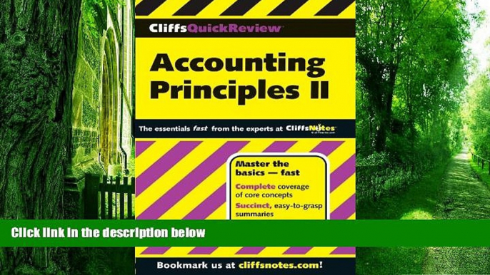 Big Deals  CliffsQuickReview Accounting Principles II (Cliffs Quick Review (Paperback)) (Bk. 2)