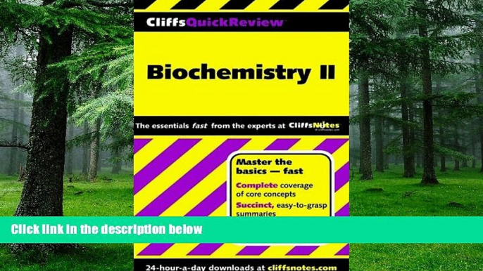 Big Deals  CliffsQuickReview Biochemistry II (Bk. 2)  Free Full Read Most Wanted