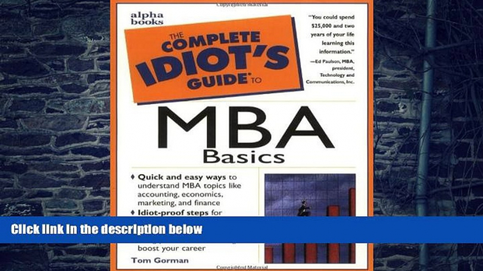 Big Deals  The Complete Idiot s Guide to MBA Basics  Best Seller Books Most Wanted