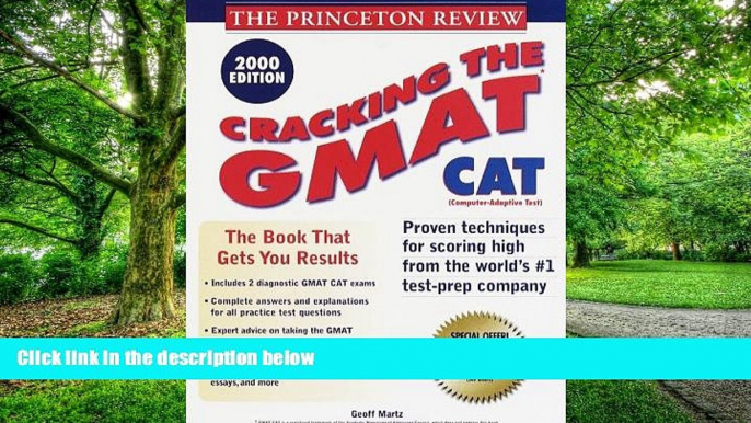 Big Deals  Princeton Review: Cracking the GMAT CAT, 2000 Edition  Free Full Read Best Seller