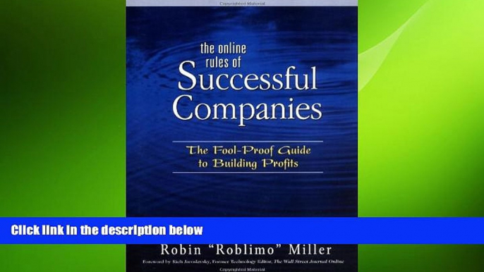 EBOOK ONLINE  The Online Rules of Successful Companies: The Fool-Proof Guide to Building Profits