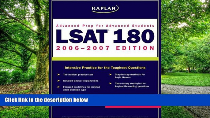 Big Deals  Kaplan LSAT 180, 2006-2007  Free Full Read Best Seller