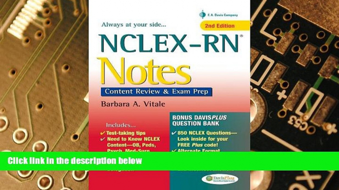 Big Deals  NCLEX-RN Notes: Content Review   Exam Prep (Davis s Notes)  Free Full Read Most Wanted