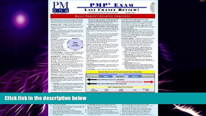 Big Deals  PMP Exam Last Chance Review (PMP Quick Reference Poster)  Best Seller Books Best Seller