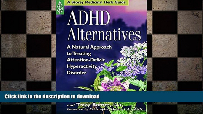 READ BOOK  ADHD Alternatives: A Natural Approach to Treating Attention Deficit Hyperactivity