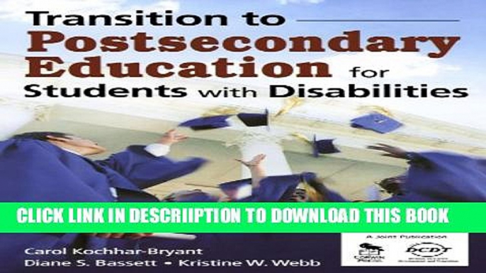 [PDF] Transition to Postsecondary Education for Students With Disabilities Exclusive Full Ebook