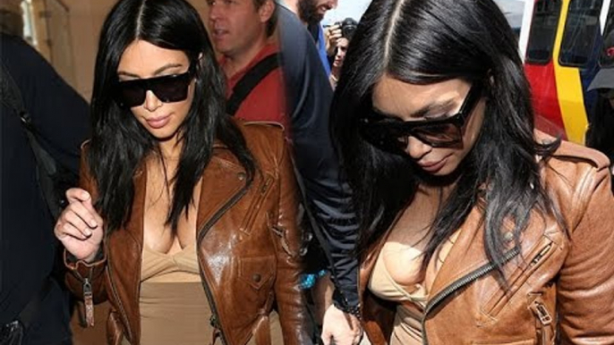 Kim Kardashian Flaunts Too Much CLEAVAGE And Her New Hair Makeover