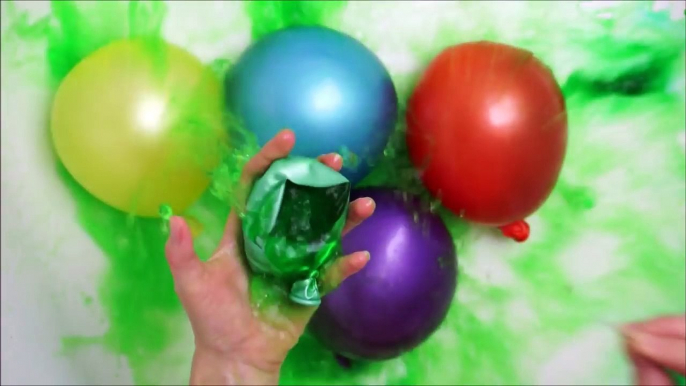 5 Colors Water Wet Balloons - Learn Colours Balloon Nursery Rhyme & Finger Family Songs Children