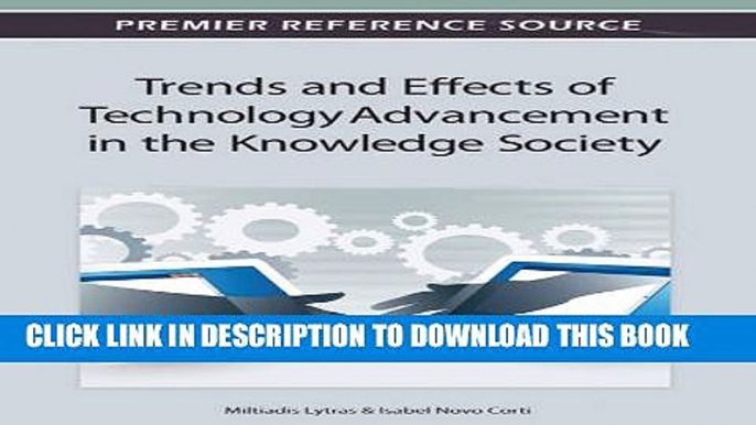 [PDF] Trends and Effects of Technology Advancement in the Knowledge Society Full Online