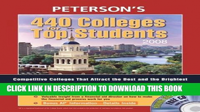 Collection Book 440 Colleges for Top Students 2008 (Peterson s 440 Colleges for Top Students)