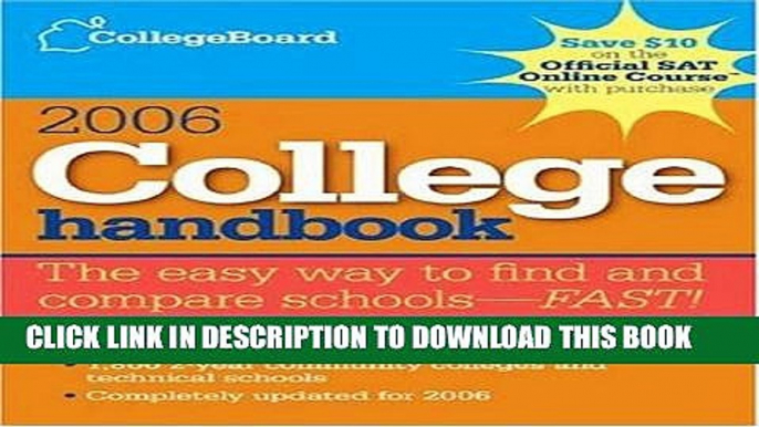 New Book The College Board College Handbook 2006: All-New 43rd Edition