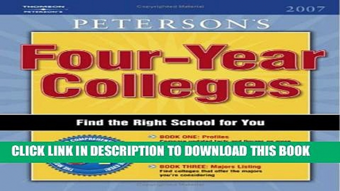 New Book Four Year Colleges 2007, Guide to (Peterson s Four-Year Colleges)