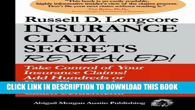 [PDF] Insurance Claim Secrets Revealed!: Take Control of Your Insurance Claims! Add Hundreds More