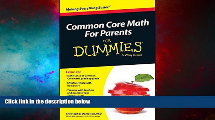 Must Have  Common Core Math For Parents For Dummies with Videos Online  READ Ebook Full Ebook Free