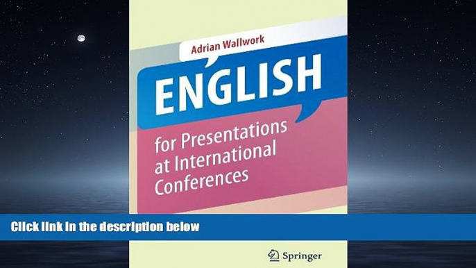 Choose Book English for Presentations at International Conferences