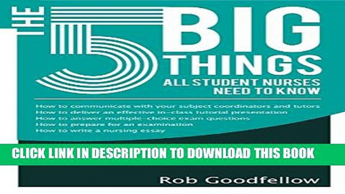 Collection Book The Five  Big Things  all student nurses need to know