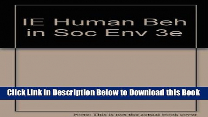 [Best] IE Human Beh in Soc Env 3e Online Ebook