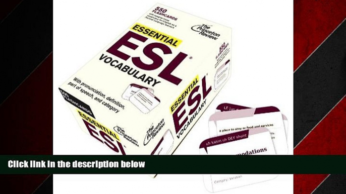 For you Essential ESL Vocabulary (Flashcards) (College Test Preparation)