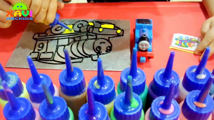 Play and Learn Colour with Coloring Thomas and Friends Kid playing on the indoor playground