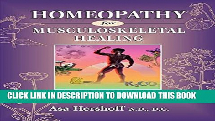 New Book Homeopathy for Musculoskeletal Healing