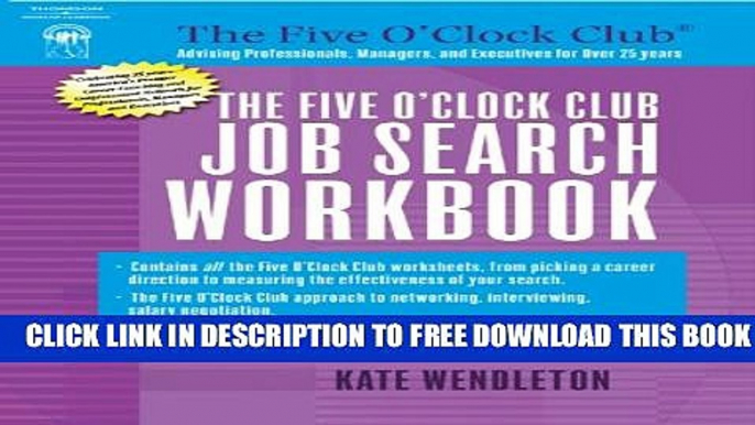 Collection Book The Five O Clock Club Job Search Workbook