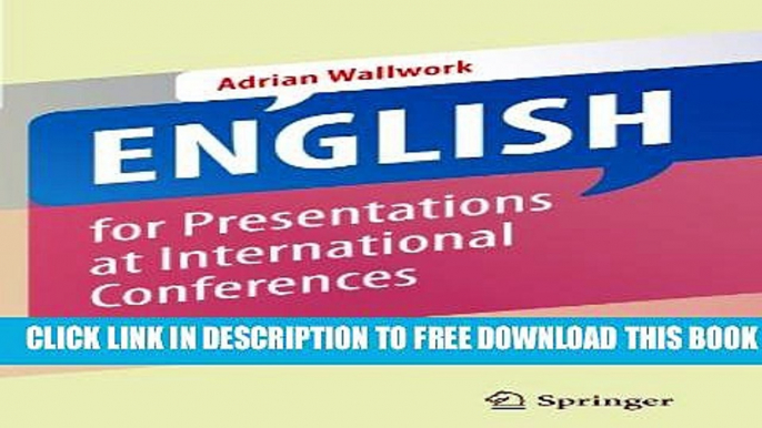 Collection Book English for Presentations at International Conferences