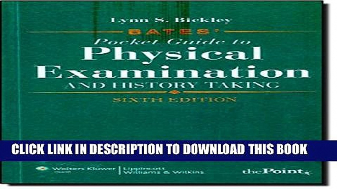 [PDF] Bates  Pocket Guide to Physical Examination and History Taking, North American Edition Full