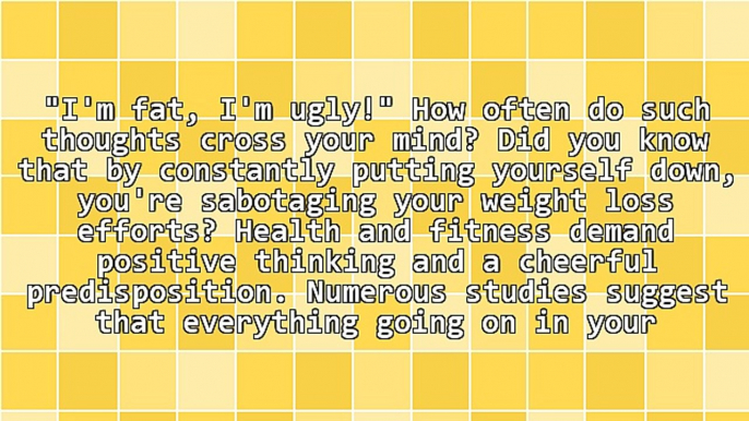 How to Overcome Negative Thoughts: Could a Positive Attitude Help You Lose Weight?