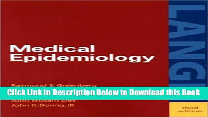 [PDF] Medical Epidemiology (Lange Basic Science) Online Books