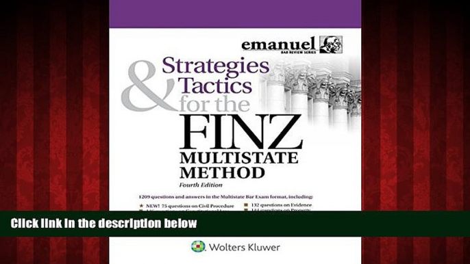 Online eBook Strategies   Tactics for the FINZ Multistate Method (Emmanuel Bar Review) (Emanuel