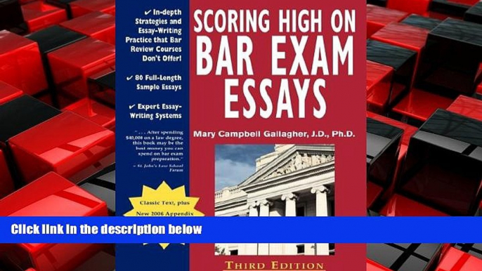 Popular Book Scoring High on Bar Exam Essays: In-Depth Strategies and Essay-Writing That Bar