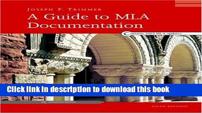 Read A Guide to MLA Documentation  Ebook Free