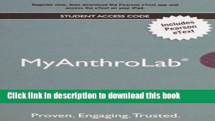 Read NEW MyAnthroLab with Pearson eText -- Valuepack Access Card  Ebook Free