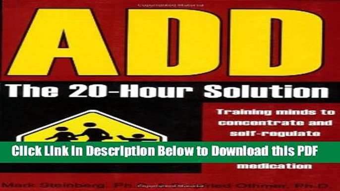 [Read] ADD: The 20-Hour Solution Free Books