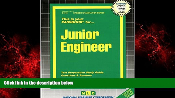 Popular Book Junior Engineer(Passbooks) (Passbook for Career Opportunities)