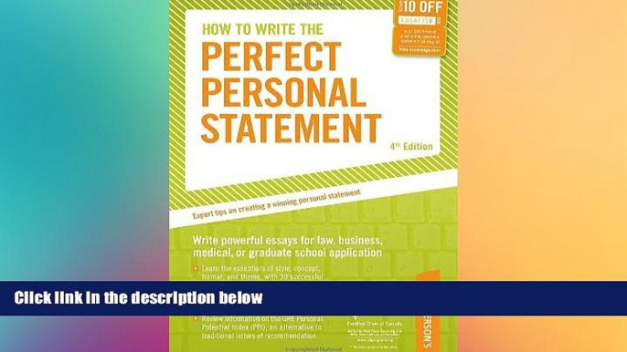 behold  How to Write the Perfect Personal Statement: Write powerful essays for law, business,