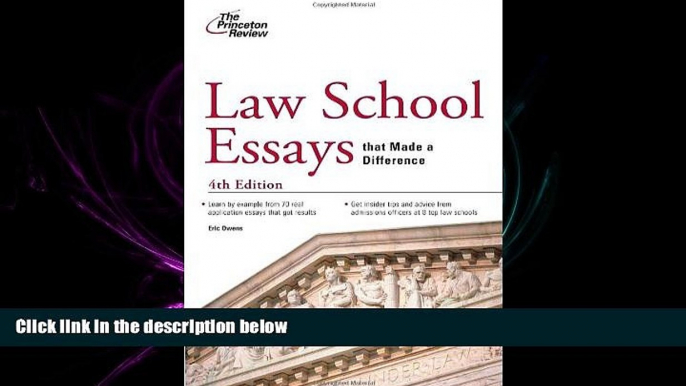 behold  Law School Essays that Made a Difference, 4th Edition (Graduate School Admissions Guides)