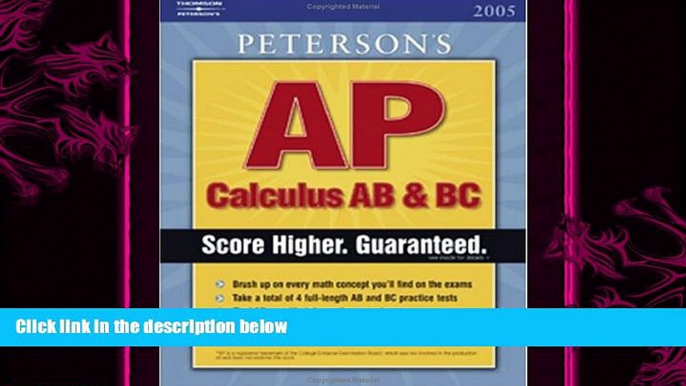 complete  Master the AP Calculus AB   BC, 1st edition (Peterson s AP Calculus AB   BC)