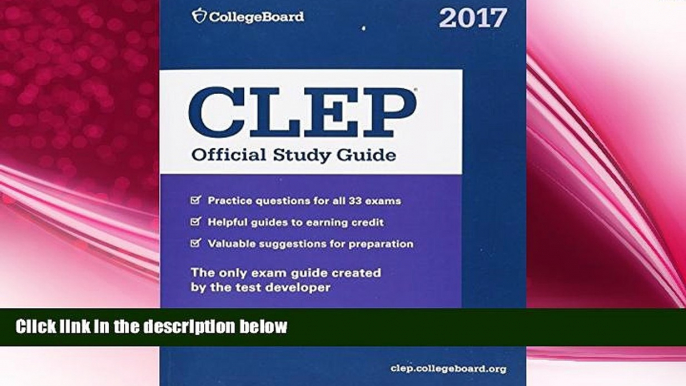 book online CLEP Official Study Guide 2017