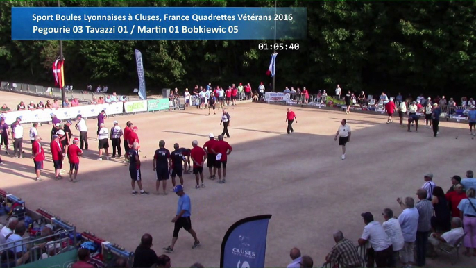 Quarts de finale, Sport Boules, France Quadrettes Vétérans, Cluses 2016