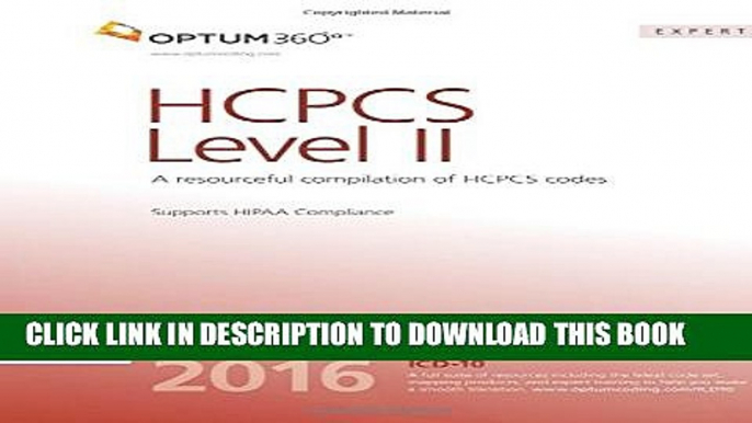 [PDF] HCPCS Level II Expert - 2016 (Spiral) Full Online