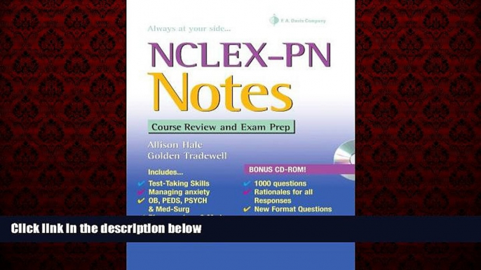 For you NCLEX-PN Notes: Course Review and Exam Prep (Davis s Notes Book)