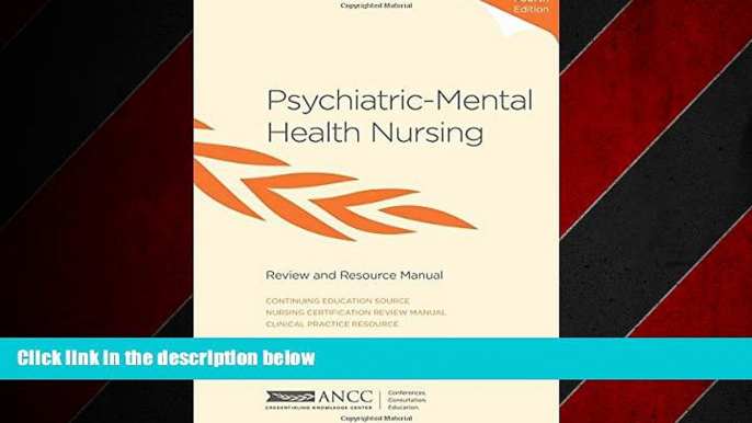 Popular Book Psychiatric-Mental Health Nursing Review and Resource Manual