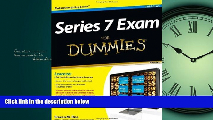 For you Series 7 Exam For Dummies