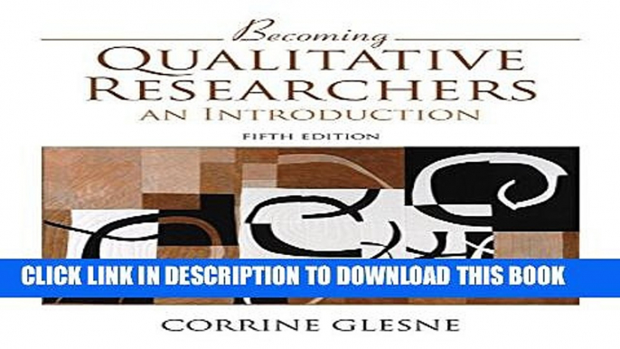 New Book Becoming Qualitative Researchers: An Introduction (5th Edition)